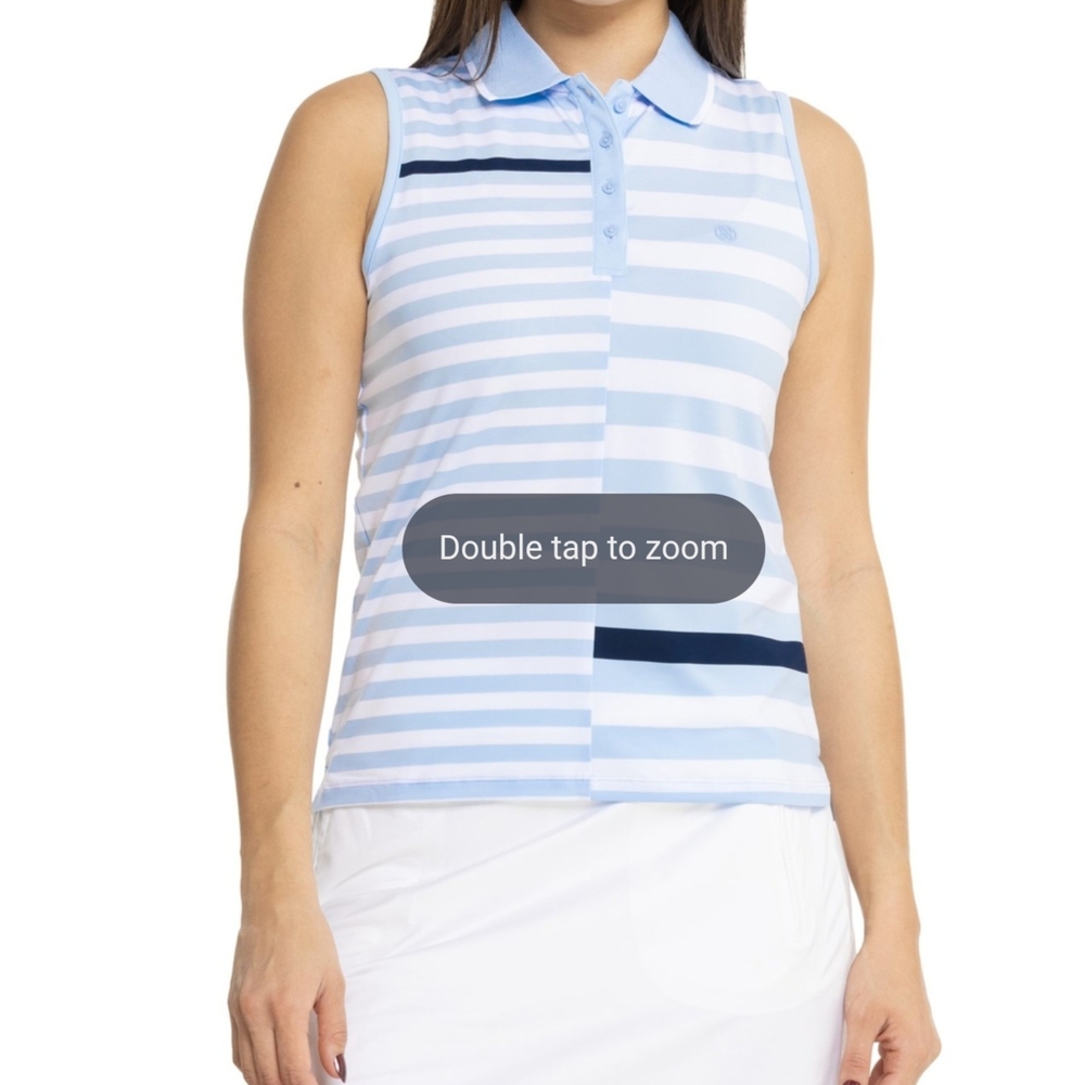 G/FORE Women's Bold Stripe Polo Shirt - Sleeveless